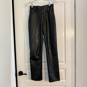 Abercrombie & Fitch Black Leather Curve Love Pants